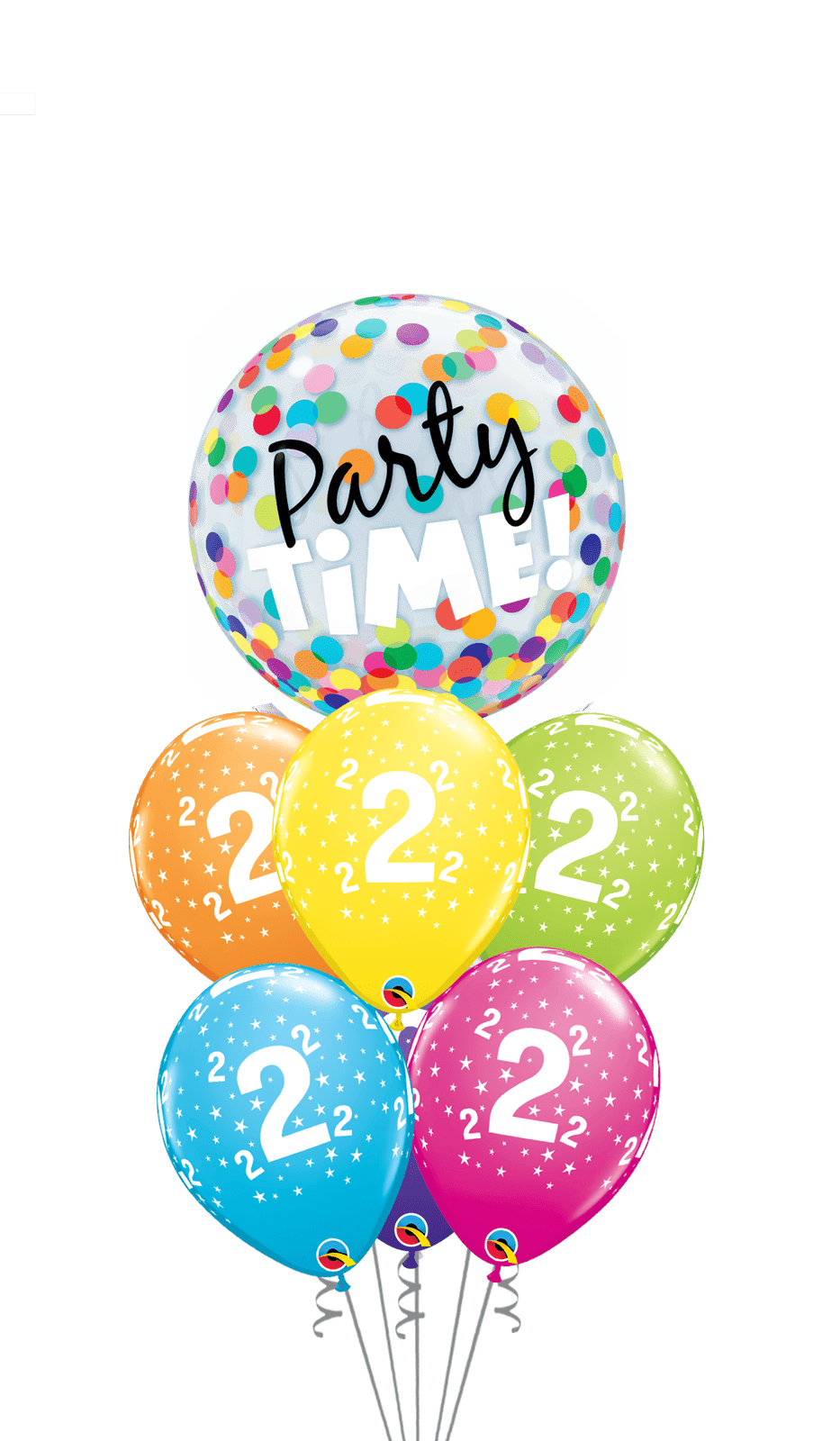 Ramo Cumpleaños Nº 2 burbuja - Mis Globos