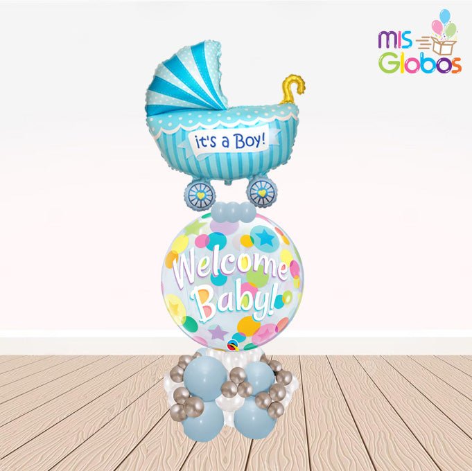 Ramo Arrebol Nacimiento Azul - Mis Globos