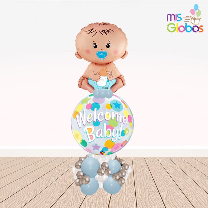 Ramo Arrebol Nacimiento Azul - Mis Globos