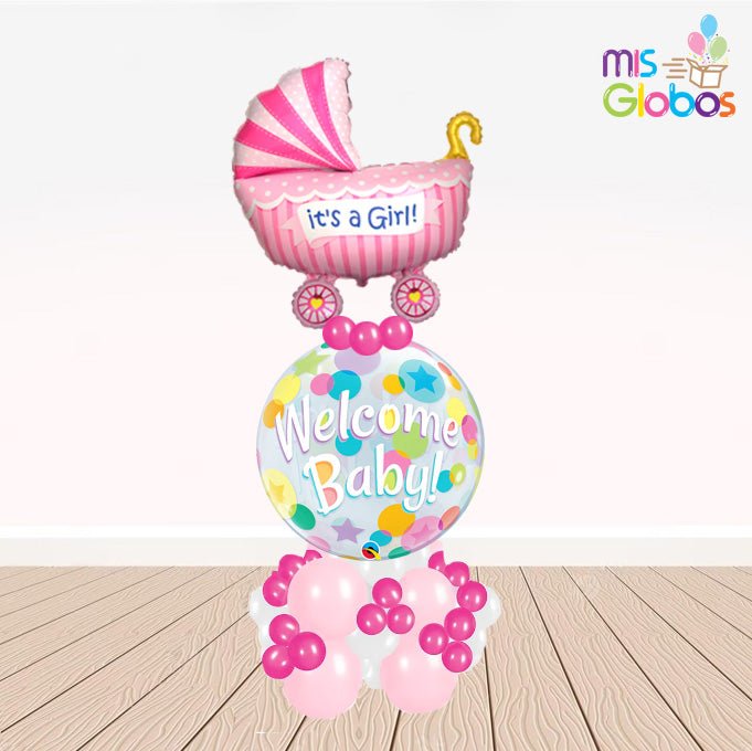 Ramo Arrebol Nacimiento Rosa - Mis Globos