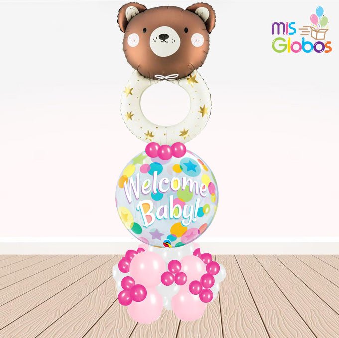 Ramo Arrebol Nacimiento Rosa - Mis Globos