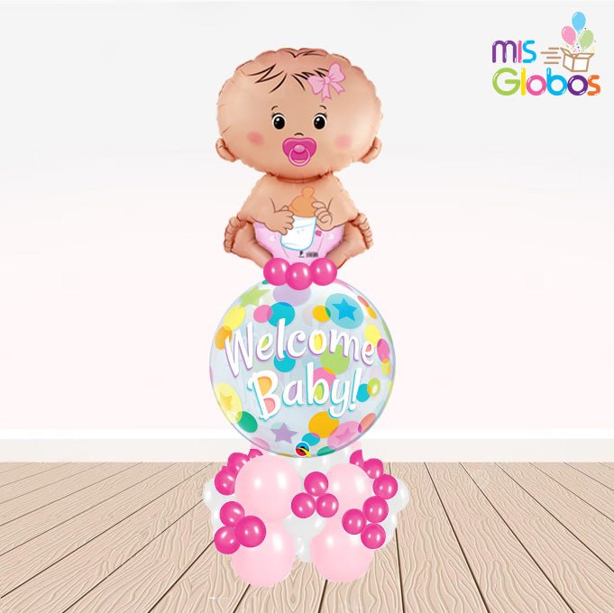 Ramo Arrebol Nacimiento Rosa - Mis Globos