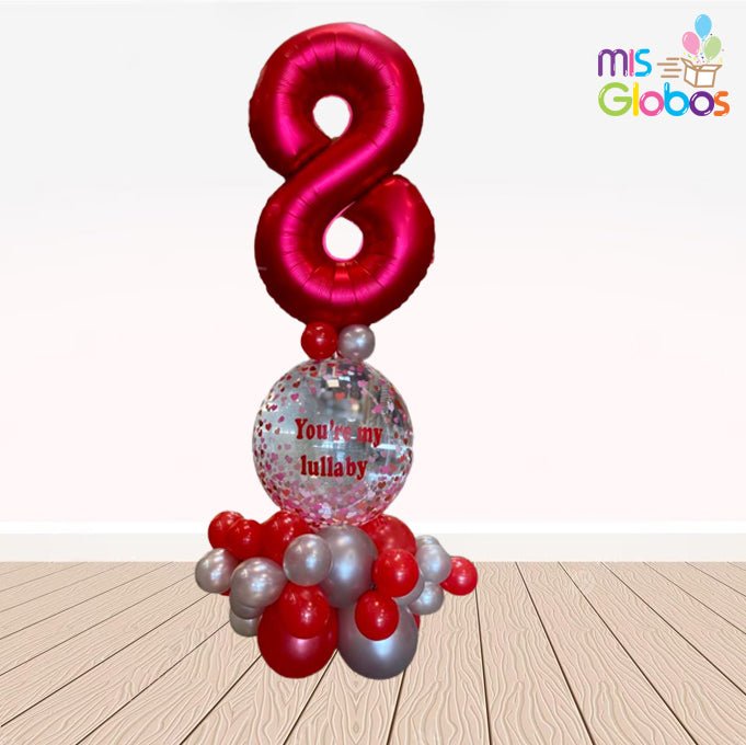 Ramo Arrebol Número - Mis Globos