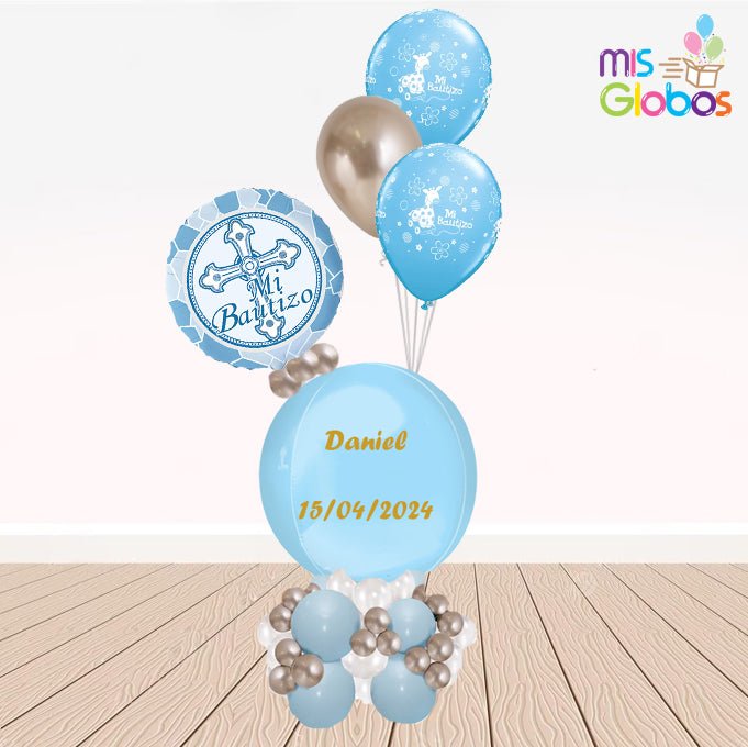 Ramo Ataraxia Bautizo azul classic - Mis Globos