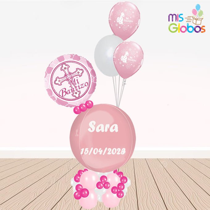 Ramo Ataraxia Bautizo rosa classic - Mis Globos