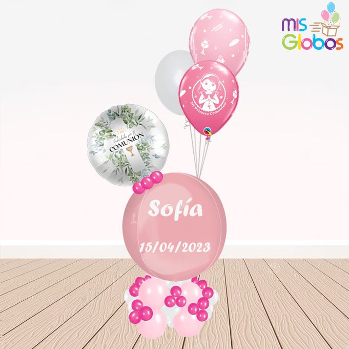 Ramo Ataraxia Comunión Rosa - Mis Globos