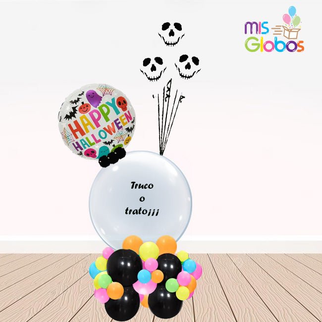 Ramo Ataraxia Halloween Colorido Esqueletos - Mis Globos
