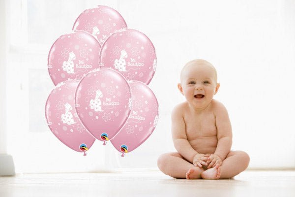 Ramo Bautizo Rosa - Mis Globos