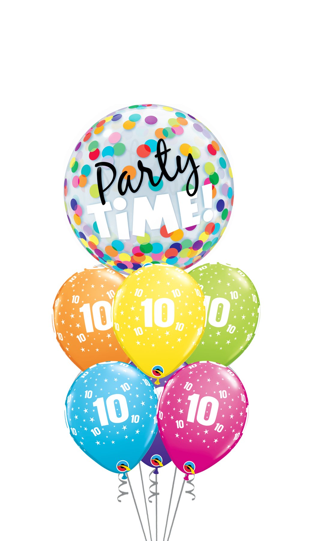 Ramo Cumpleaños Nº 10 burbuja - Mis Globos