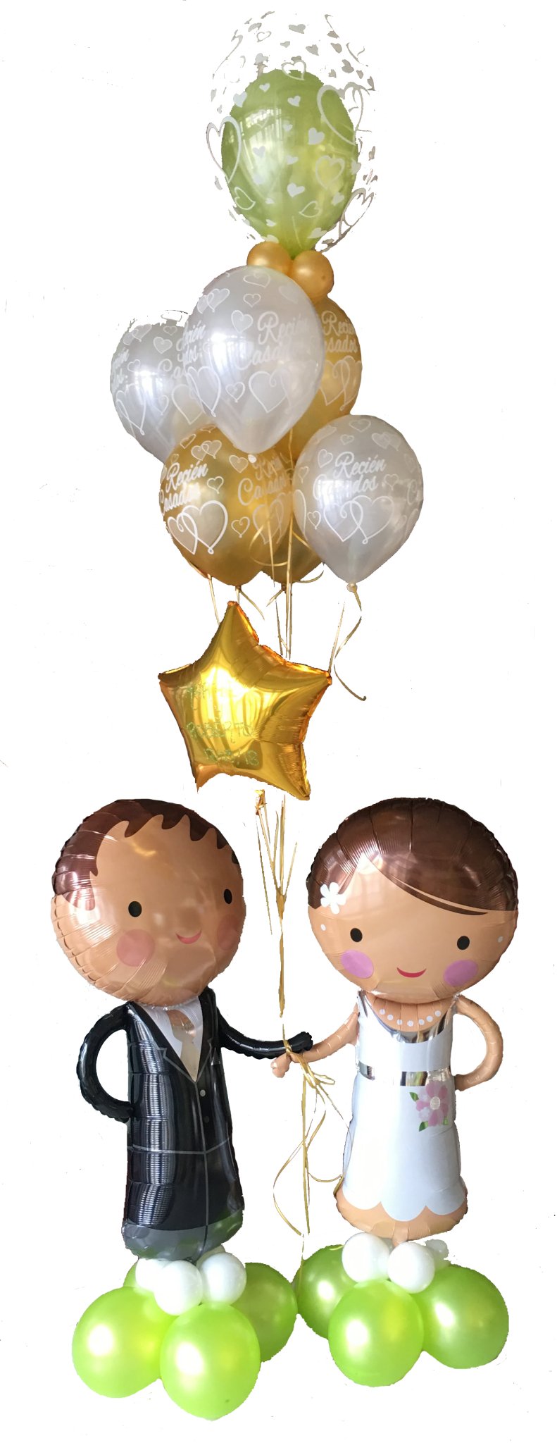 Ramo de globos Boda base novios - Mis Globos