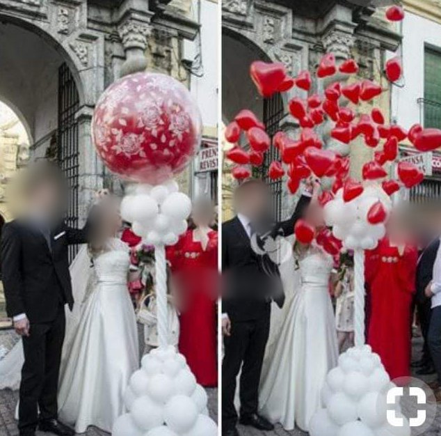 Ramo de globos Boda burbuja mágica - Mis Globos