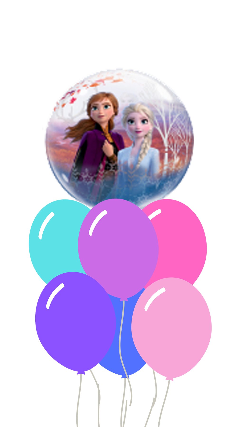Ramo de globos Sigma Burbuja Frozen - Mis Globos