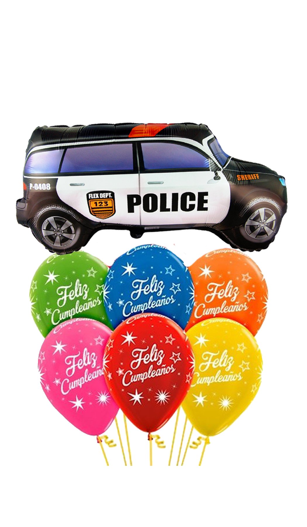 Ramo de globos Sigma Coche de Policía - Mis Globos