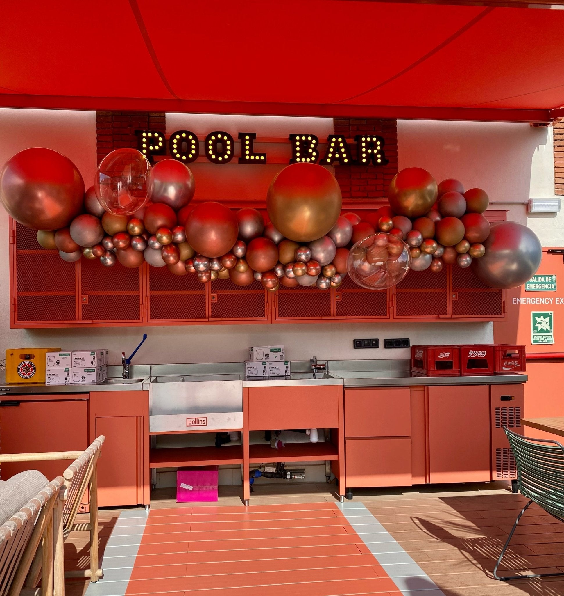 Ramo de globos Columna Orgánica por metros color pastel - Mis Globos