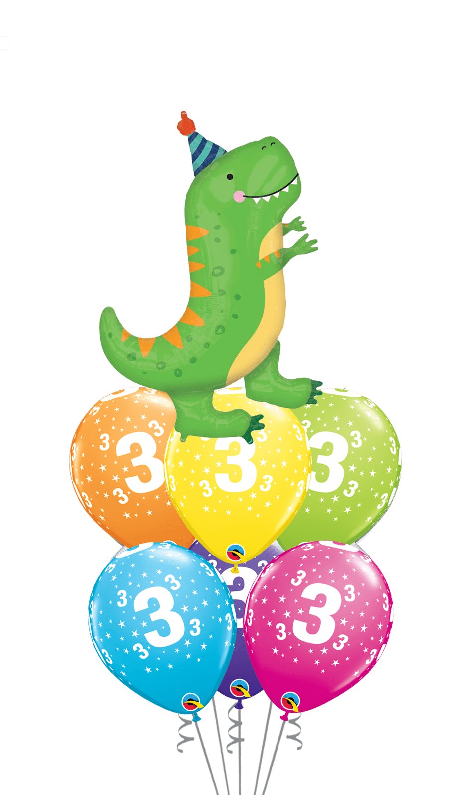 Happy Birthday Globos Decoracion Dinosaurio Para 3 Año Fiesta Cumpleaños  Niños