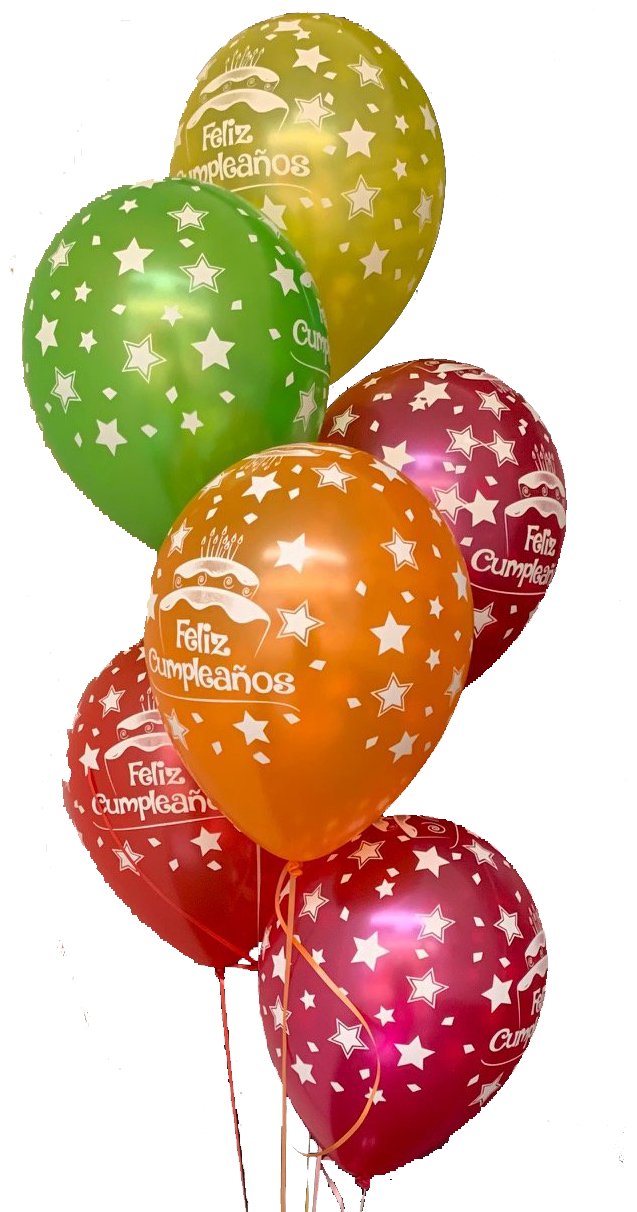 Ramo de globos en escalera con pesa - Mis Globos