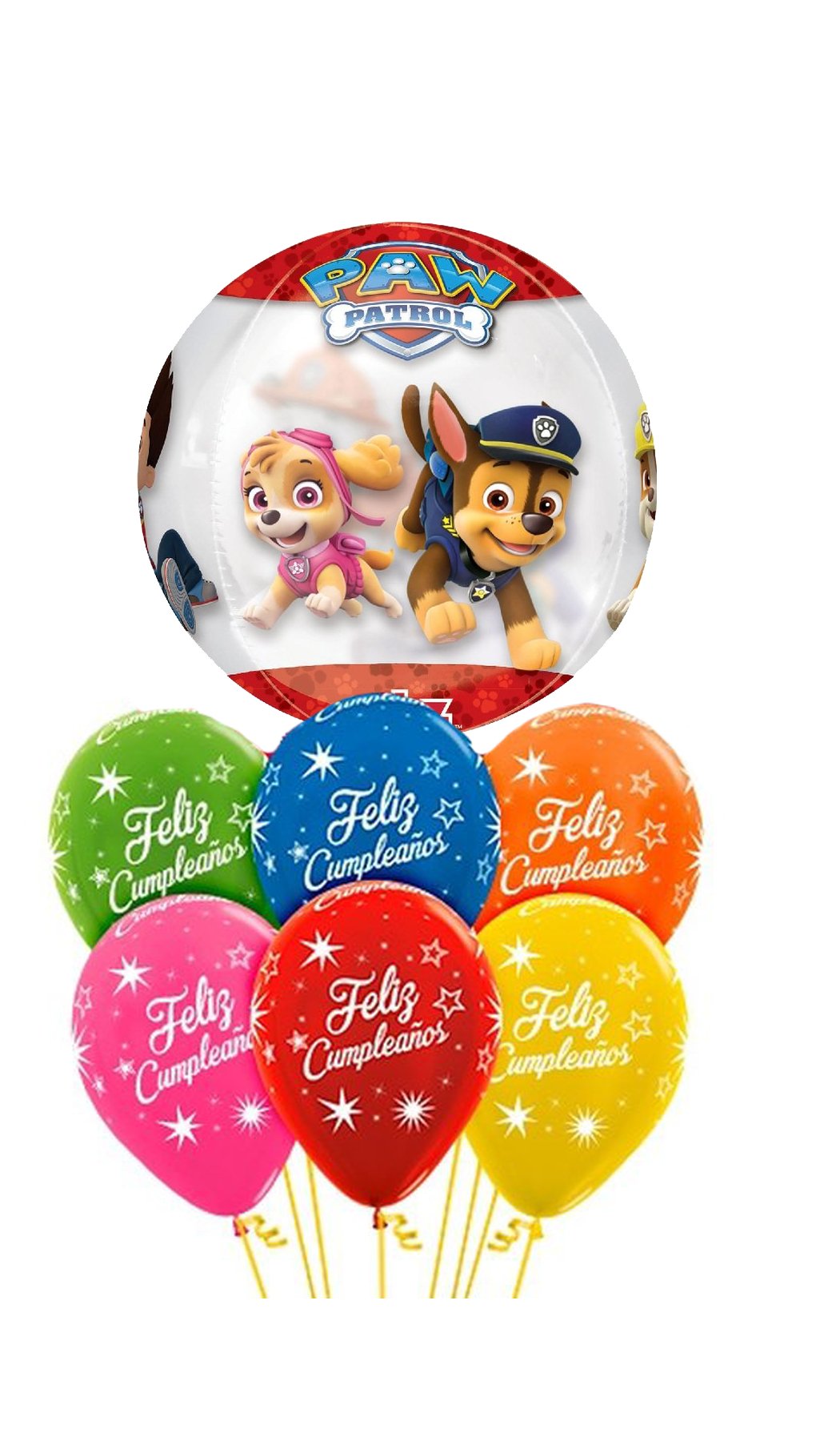 Ramo de Globos Esfera Patrulla Canina - Mis Globos