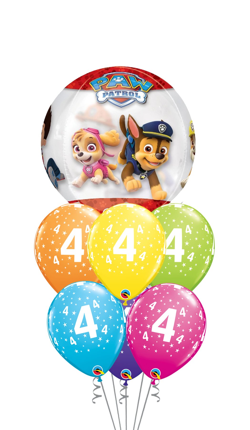 Ramo de Globos Esfera Patrulla Canina - Mis Globos