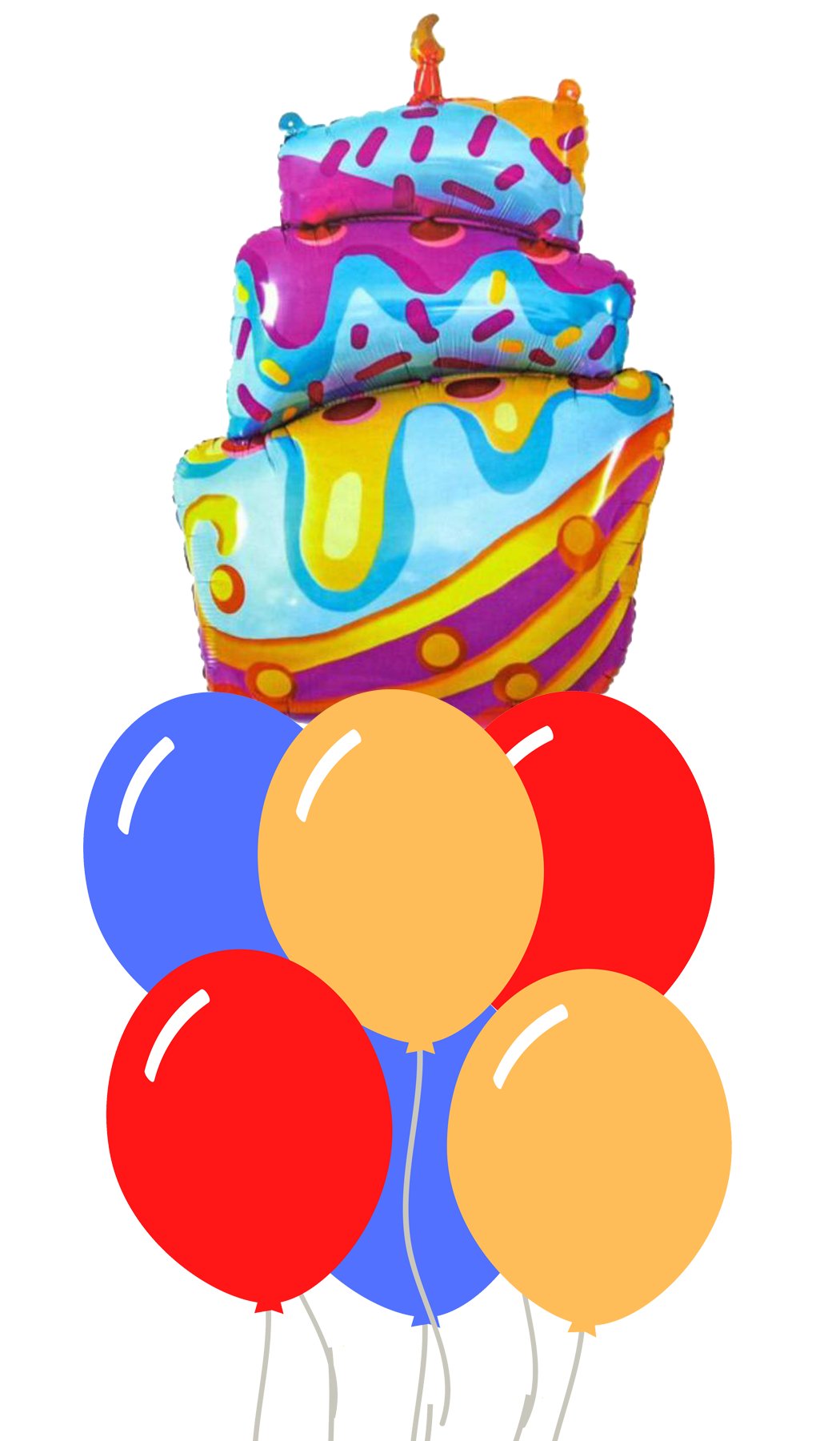 Ramo de globos Sigma Happy Birthday Tarta Chorreante - Mis Globos