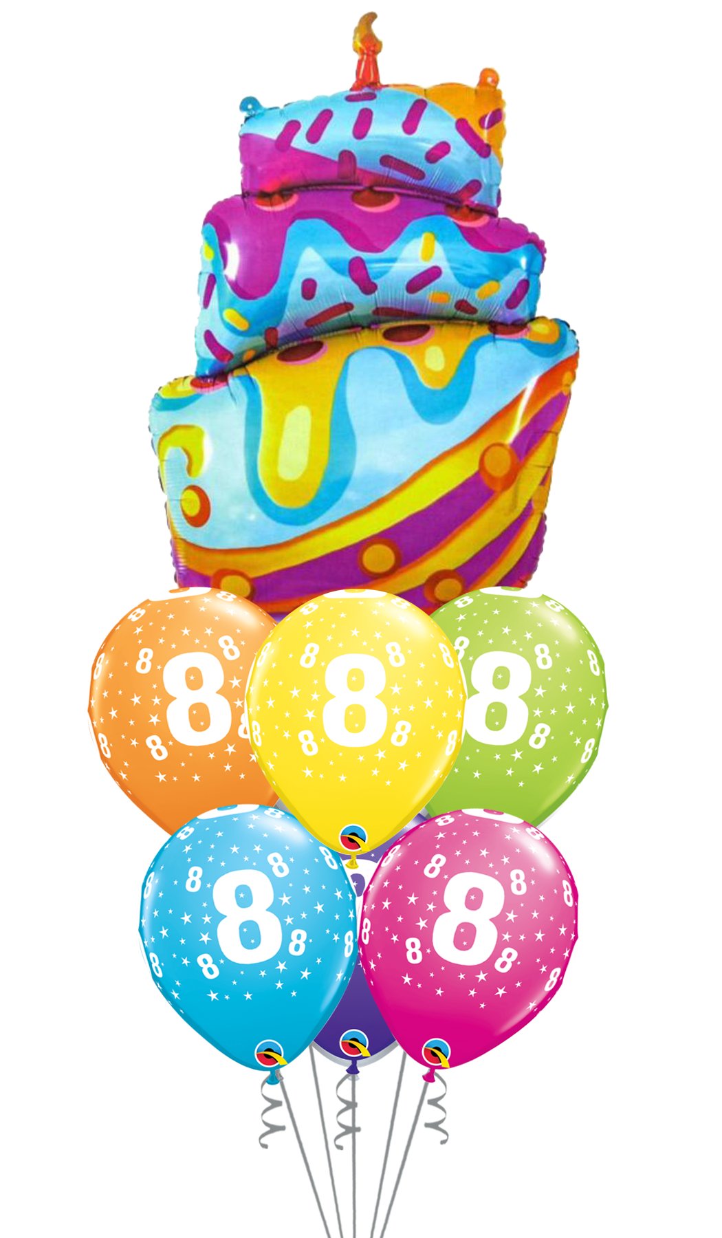 Ramo de globos Sigma Happy Birthday Tarta Chorreante - Mis Globos