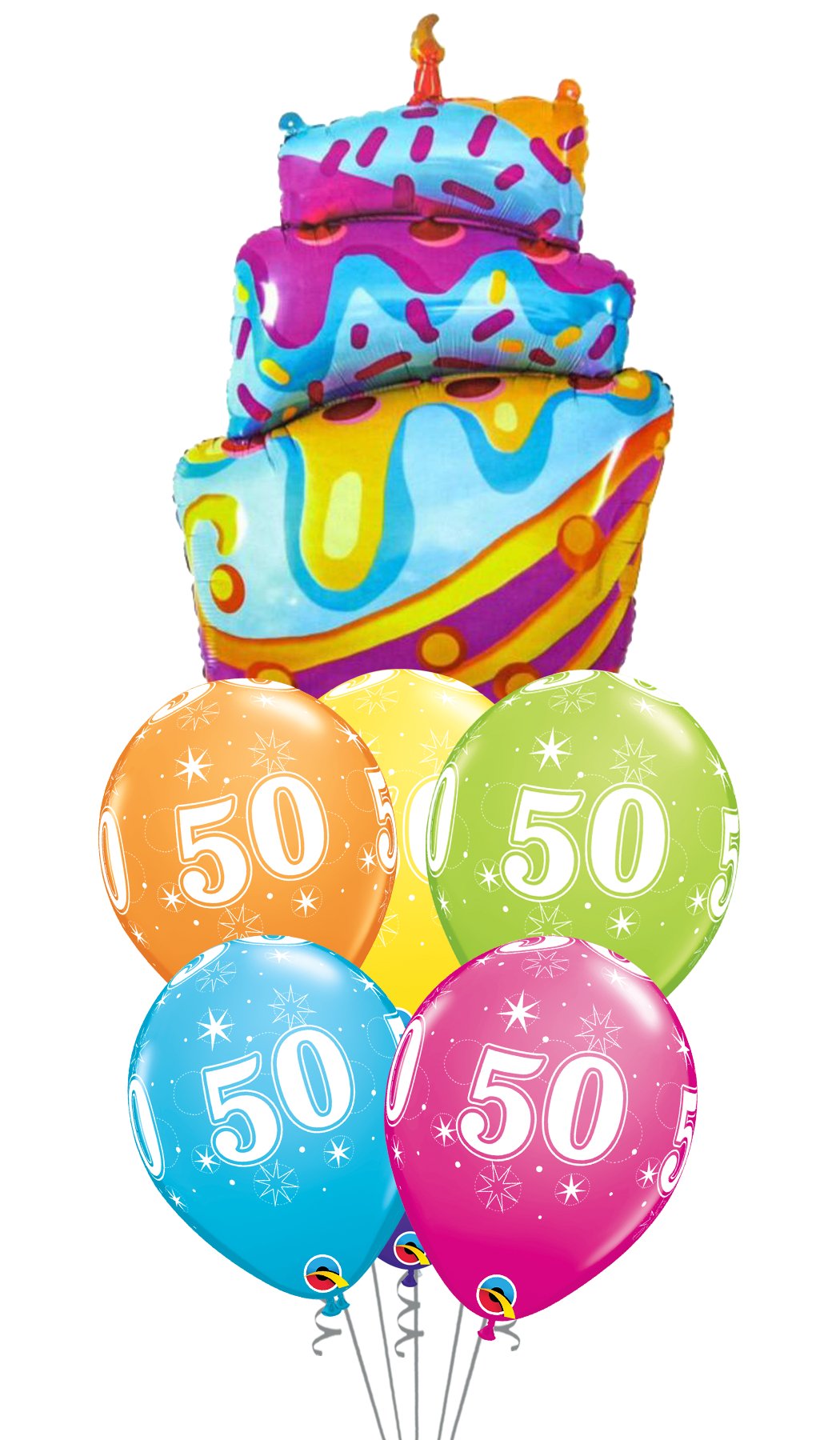 Ramo de globos Sigma Happy Birthday Tarta Chorreante - Mis Globos