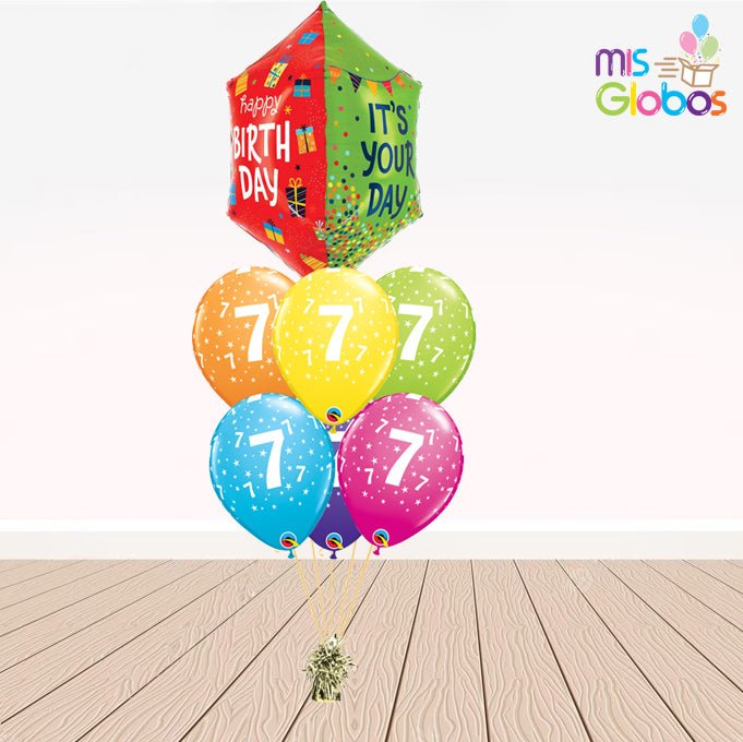 Ramo de globos Sigma Happy Birthday Tridimensional - Mis Globos