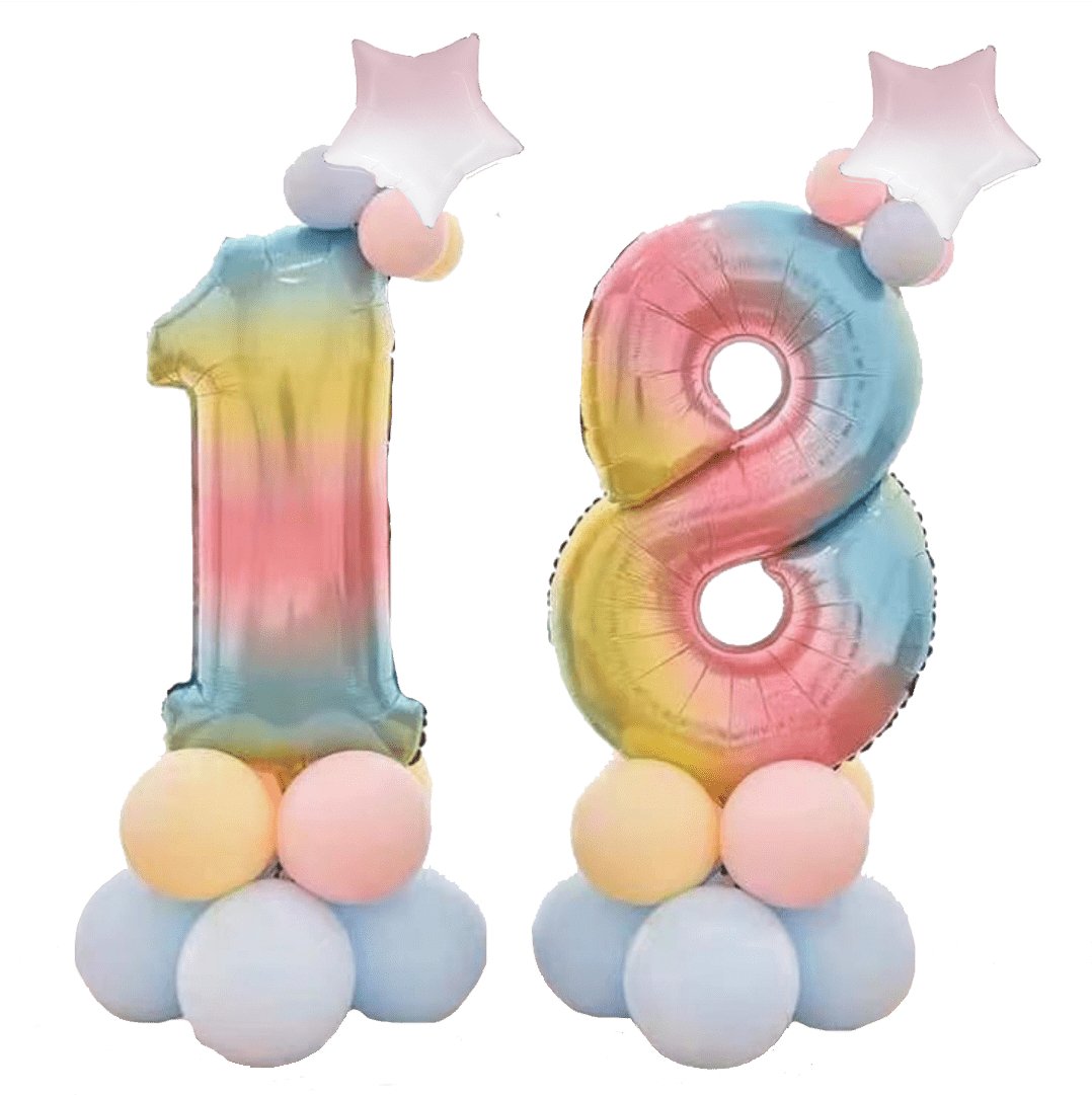 Ramo Doble Número Dulce Pastel - Mis Globos