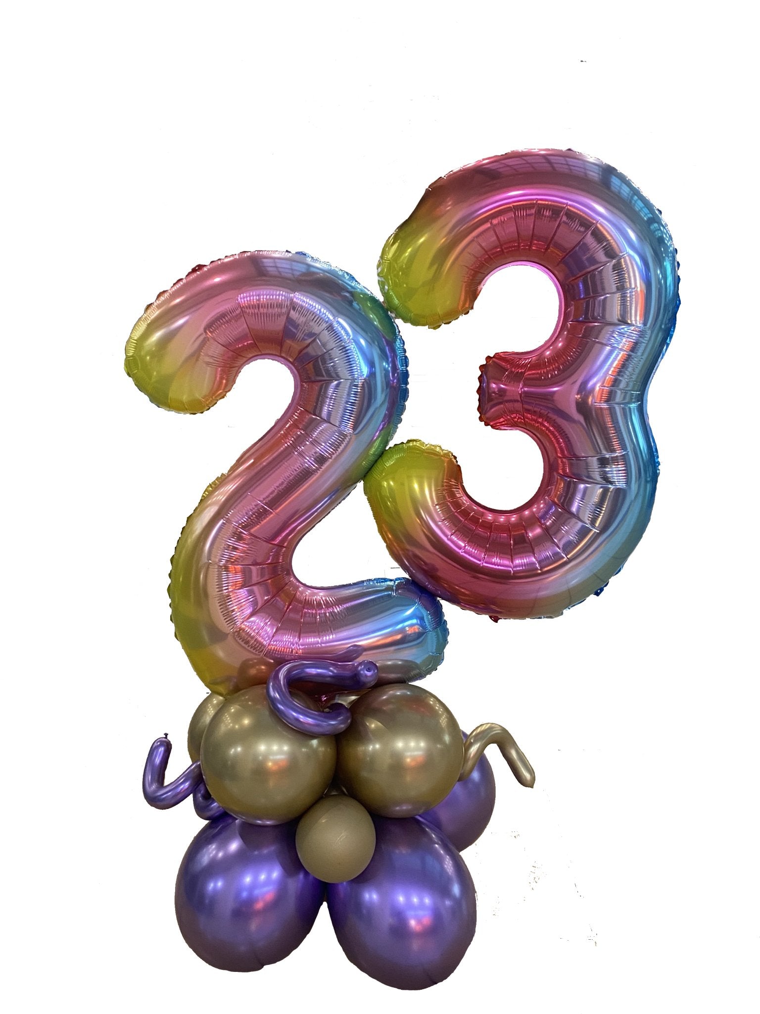 Ramo doble número sencillo - Mis Globos