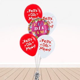 Ramo en escalera Feliz Día Mamá corazones - Mis Globos