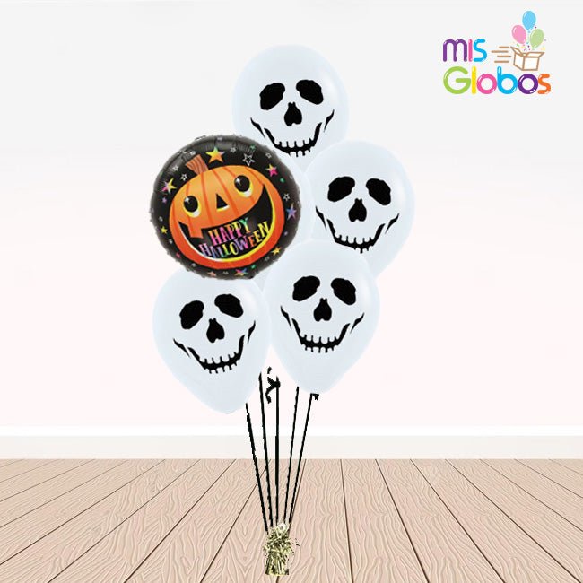Ramo Escalonado Happy Halloween Esqueletos
