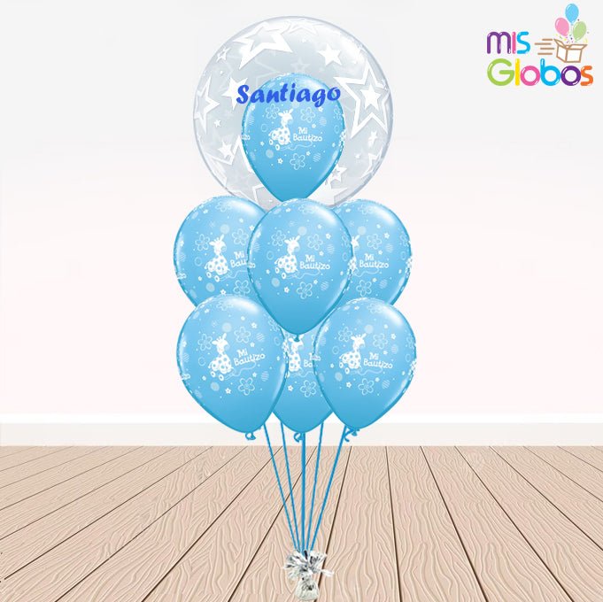 Ramo Especial Bautizo azul - Mis Globos