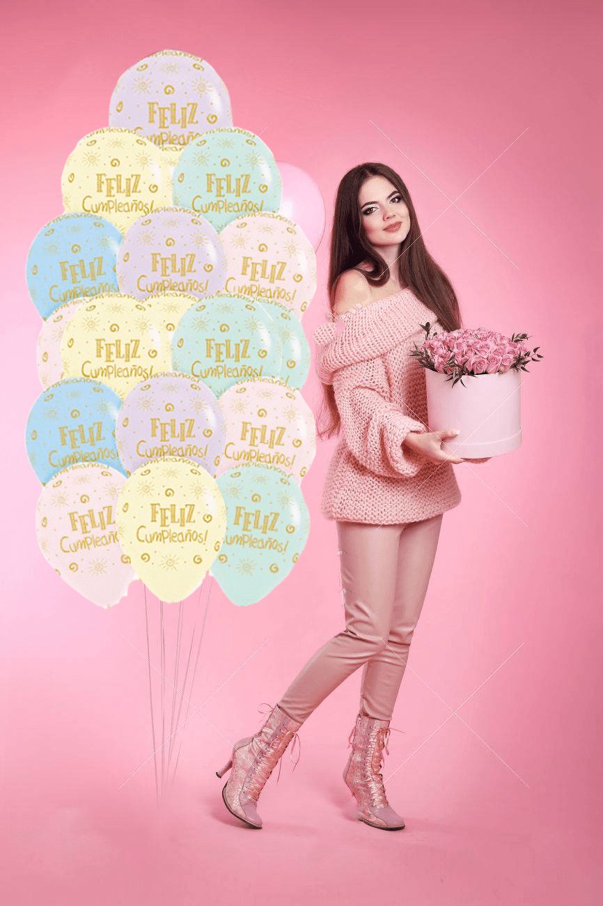 Ramo Feliz Cumpleaños Pastel - Mis Globos