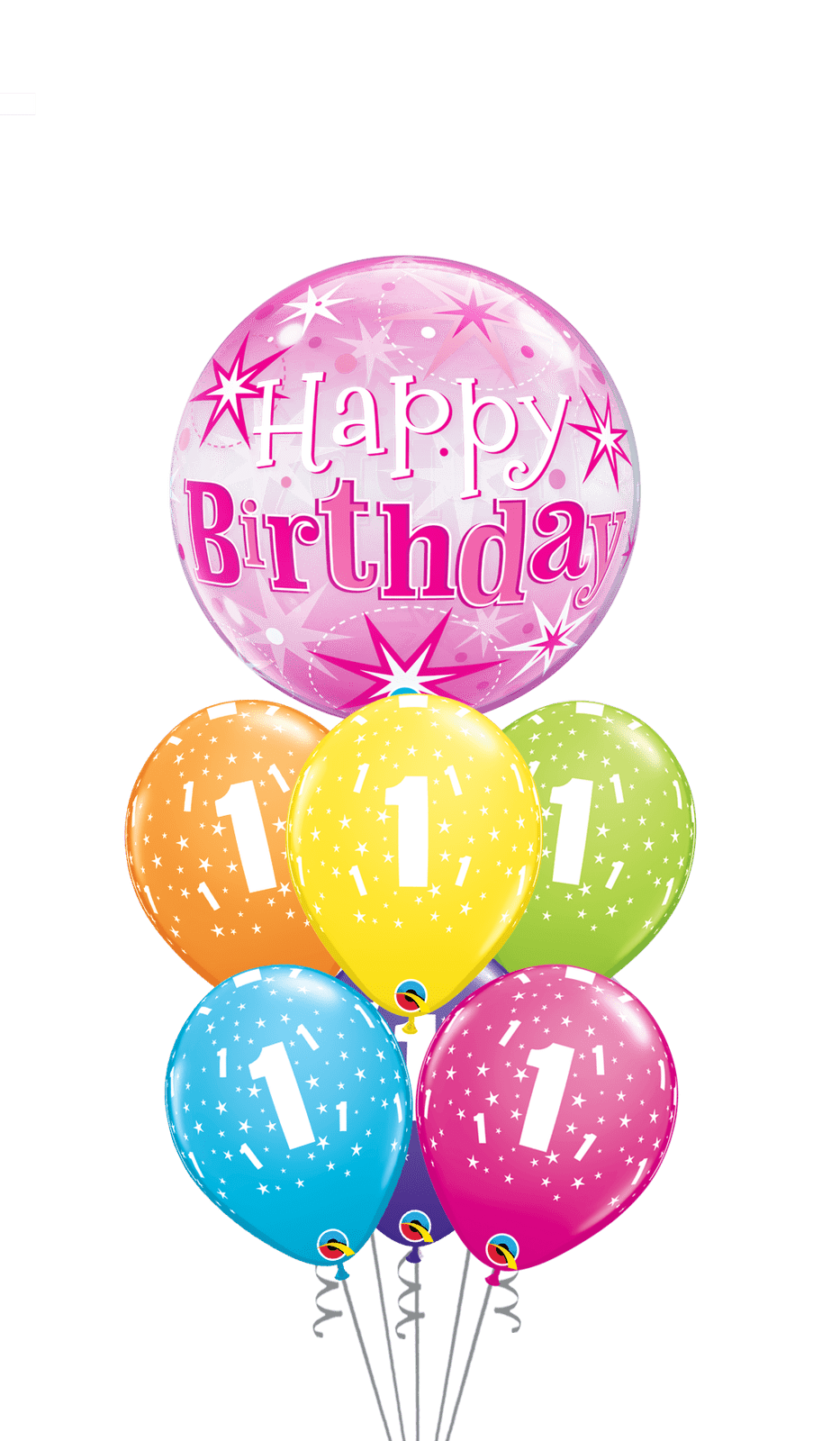 Ramo Cumpleaños Nº 2 burbuja - Mis Globos