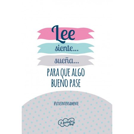 Tarjeta Lee, siente, sueña... - Mis Globos