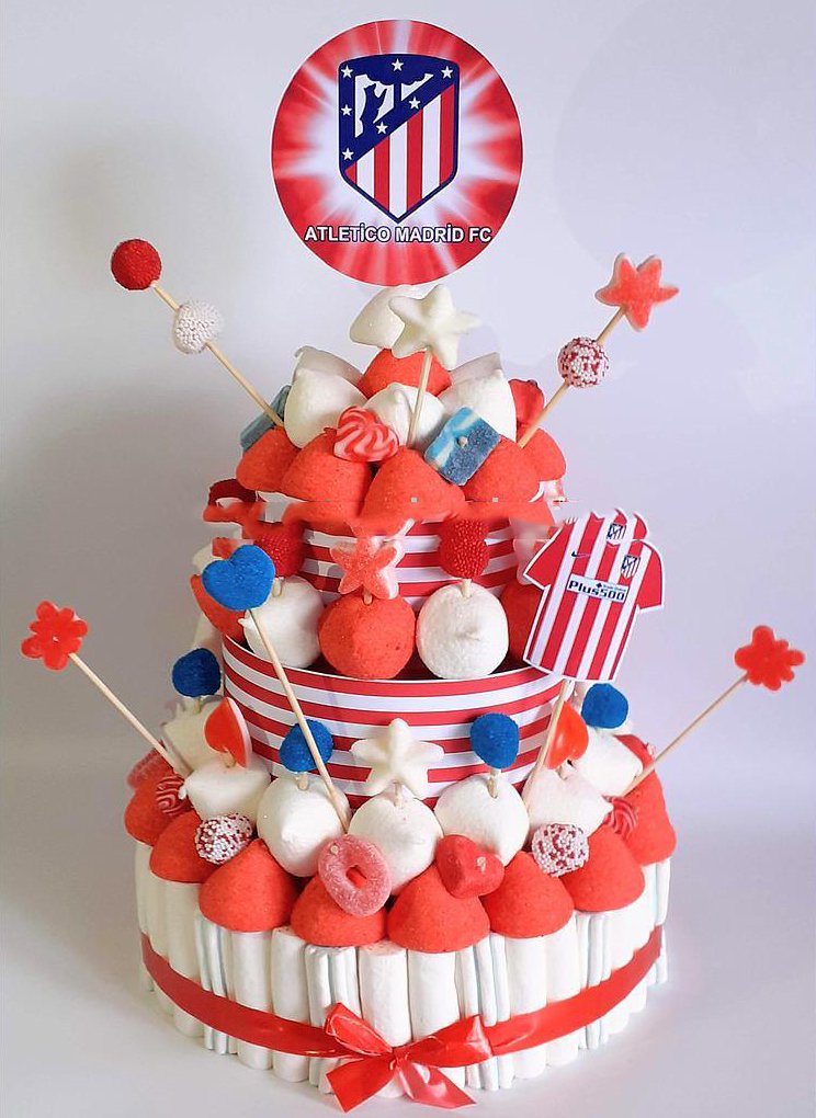 Tarta de chuches Atletico de Madrid - Mis Globos