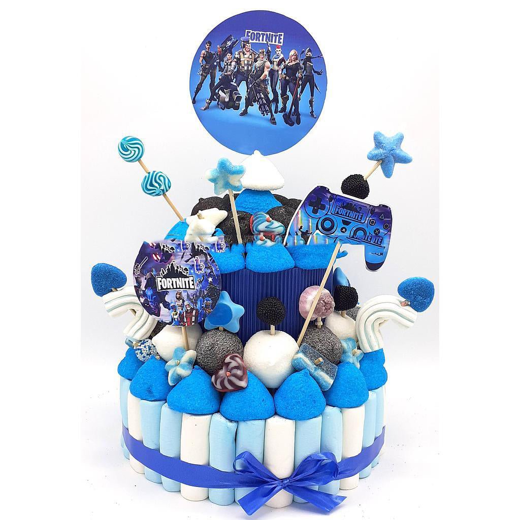 Tarta de chuches Fornite - Mis Globos