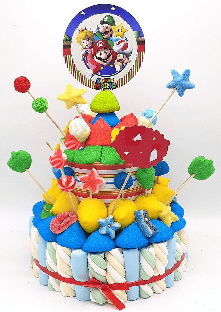 Tarta de chuches Super Mario Bros - Mis Globos