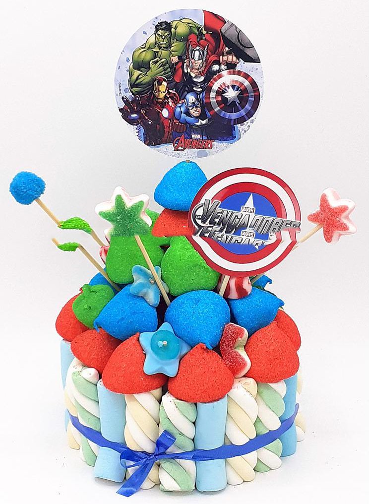 Tarta de chuches Vengadores - Mis Globos