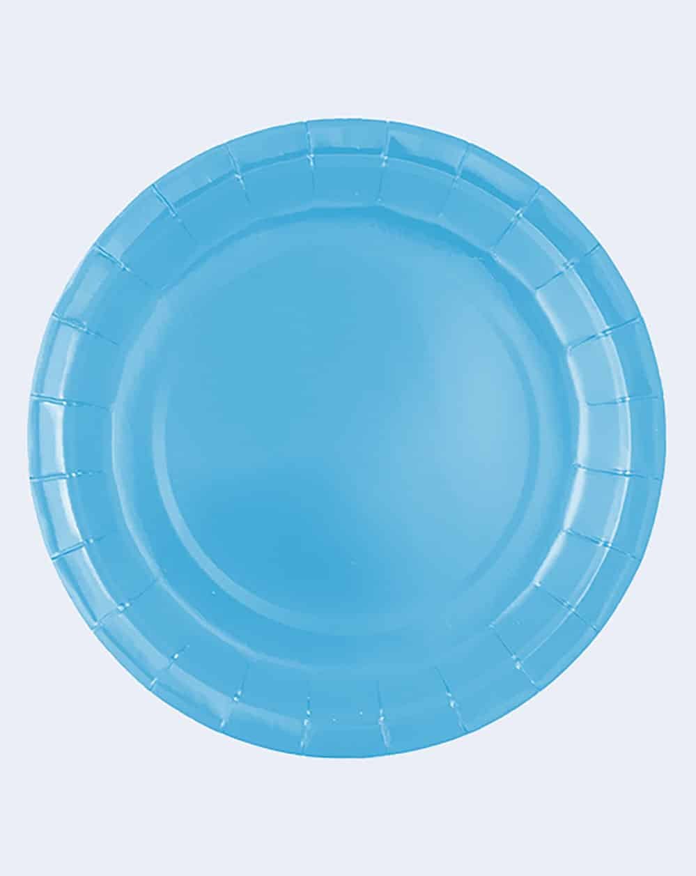 8 Platos azul claro BIO 21 Cm - Mis Globos