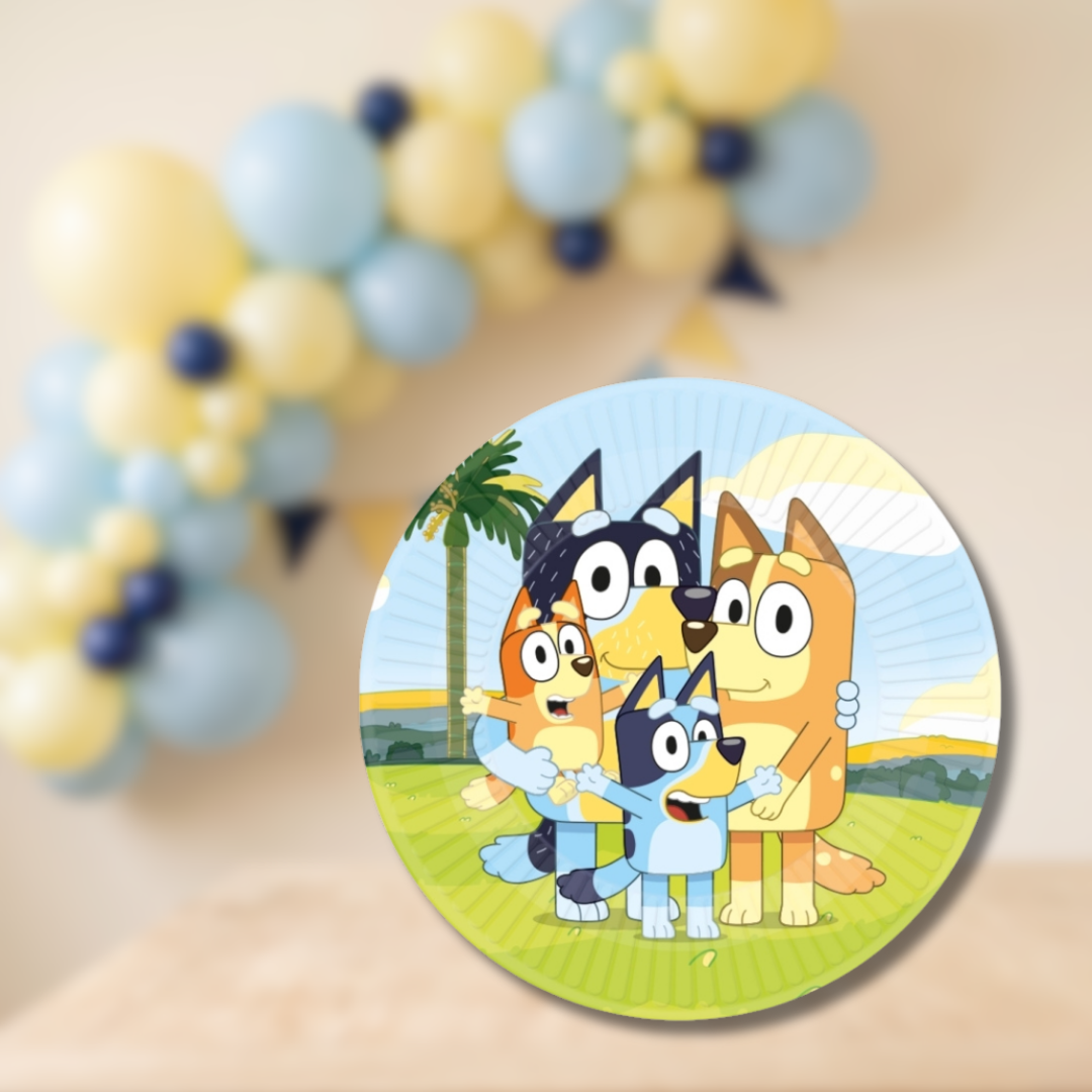 Platos grandes Bluey 23 cm | 8 unidades