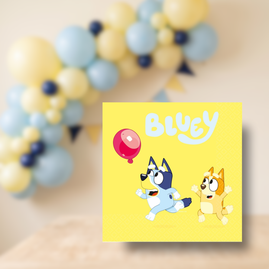 Servilletas Bluey 33 × 33 cm | 20 unidades