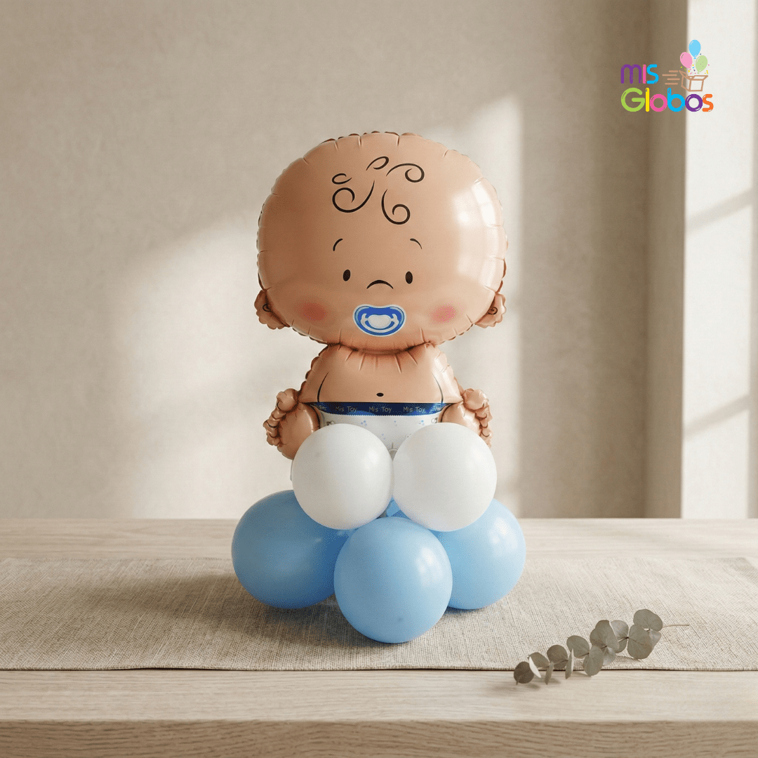 Centro de mesa Bebé Azul