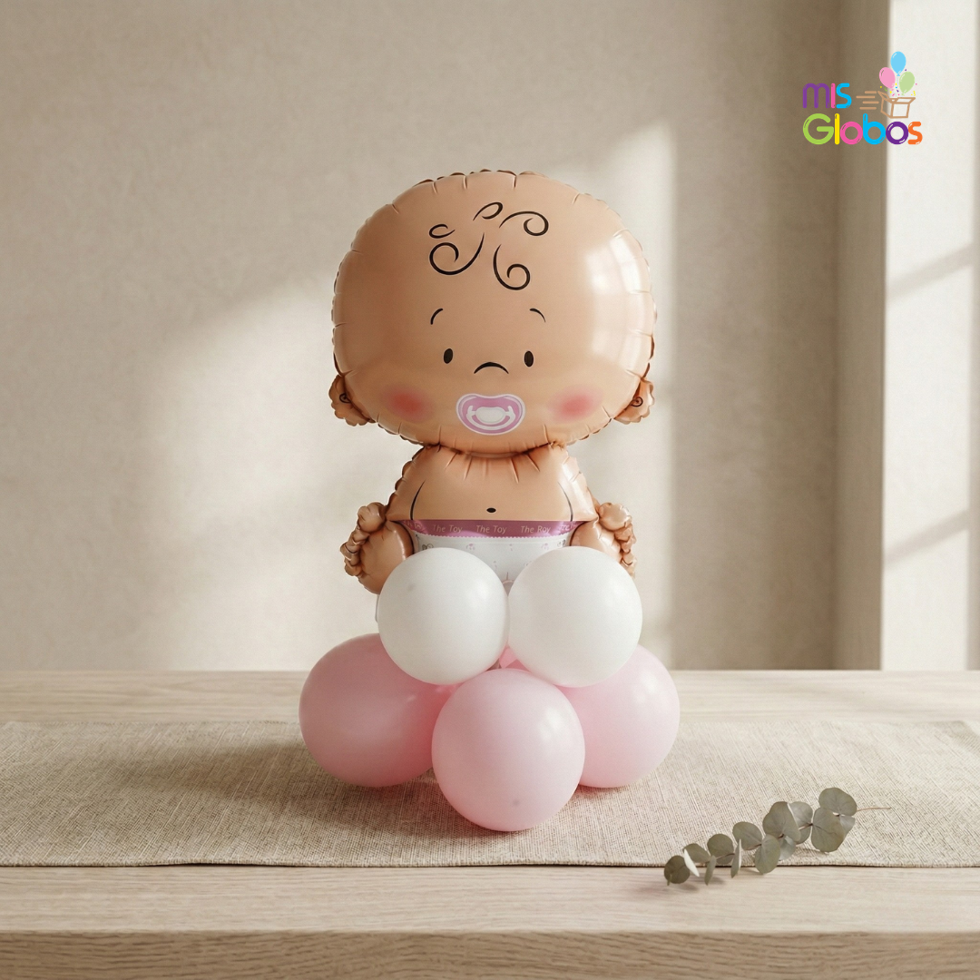 Centro de mesa Bebé Rosa