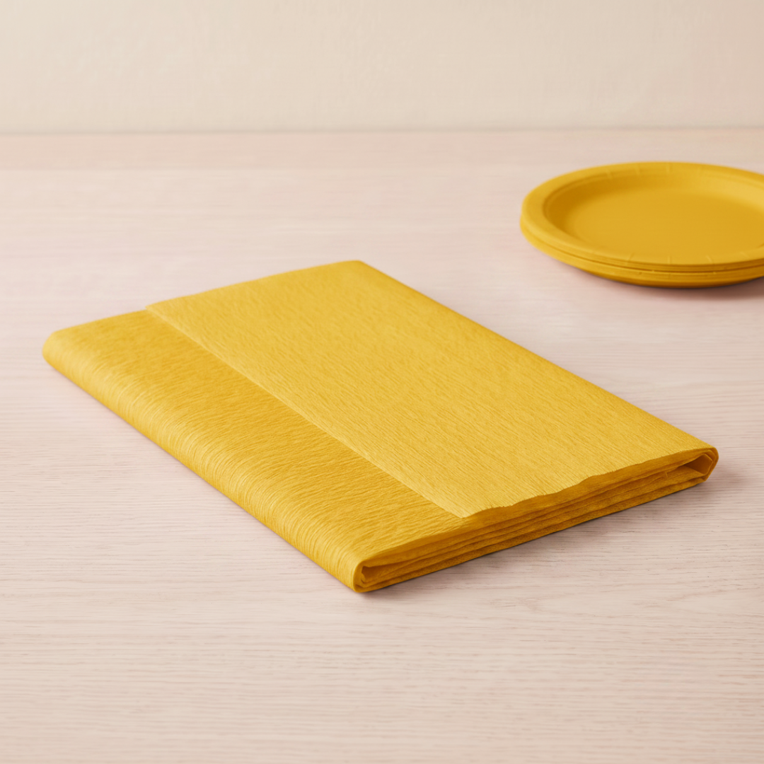 Mantel rectangular papel Amarillo