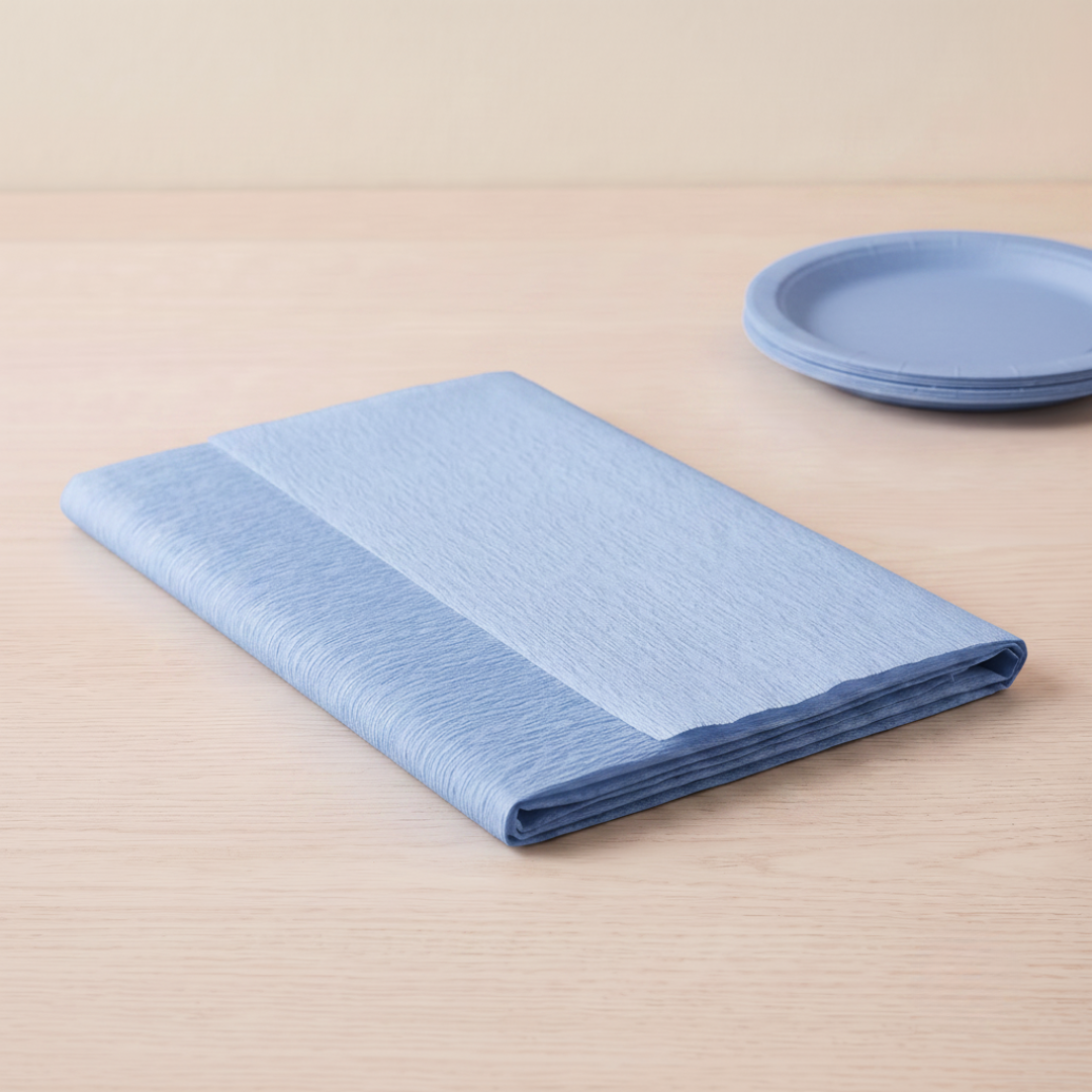 Mantel rectangular papel Azul Claro