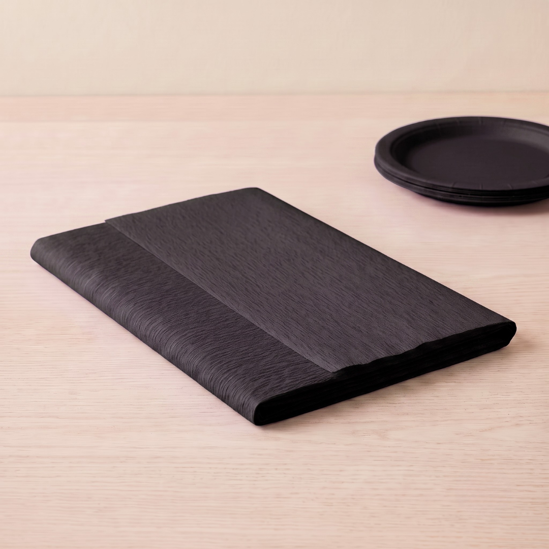 Mantel rectangular papel Negro