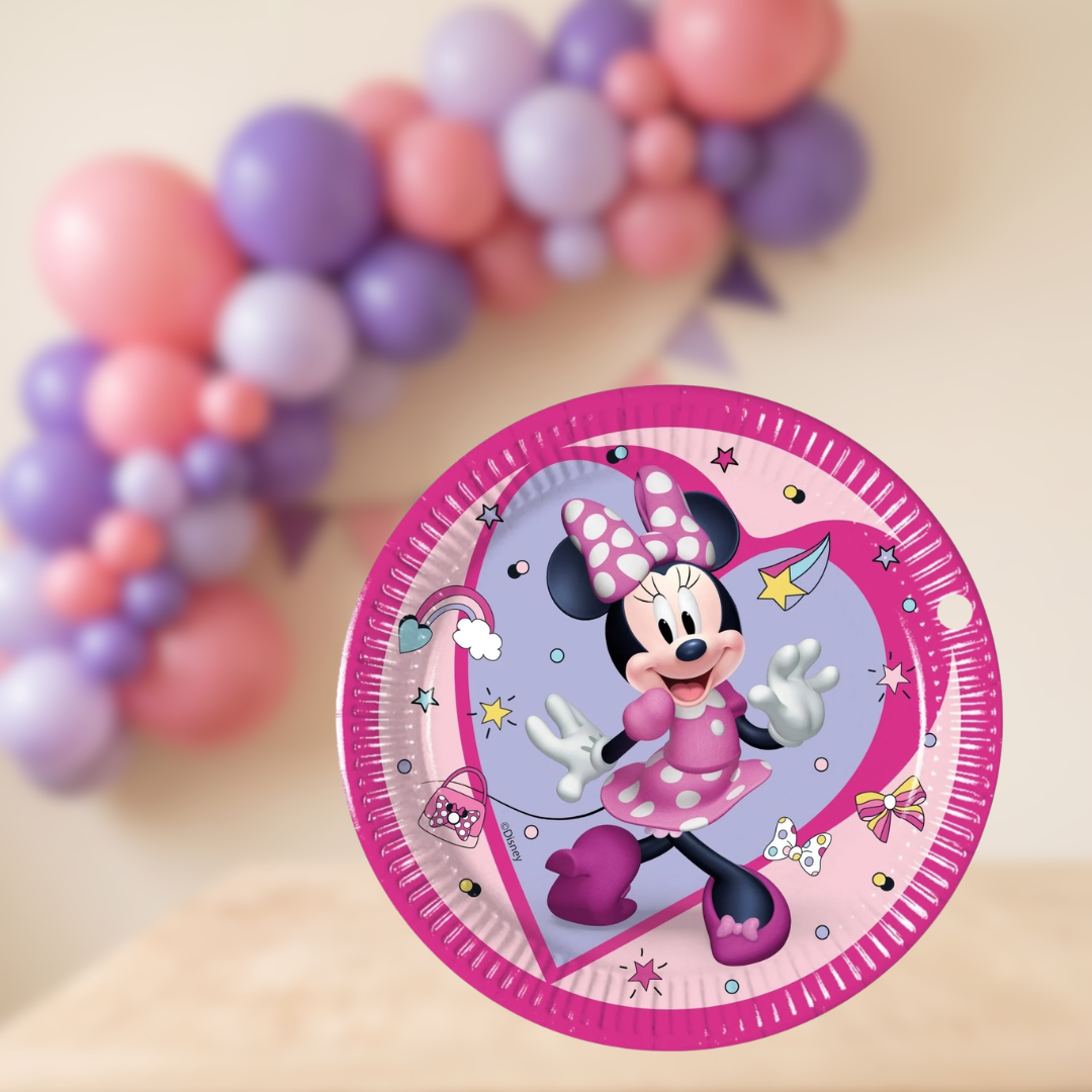 Platos pequeños Minnie 20 cm | 8 unidades