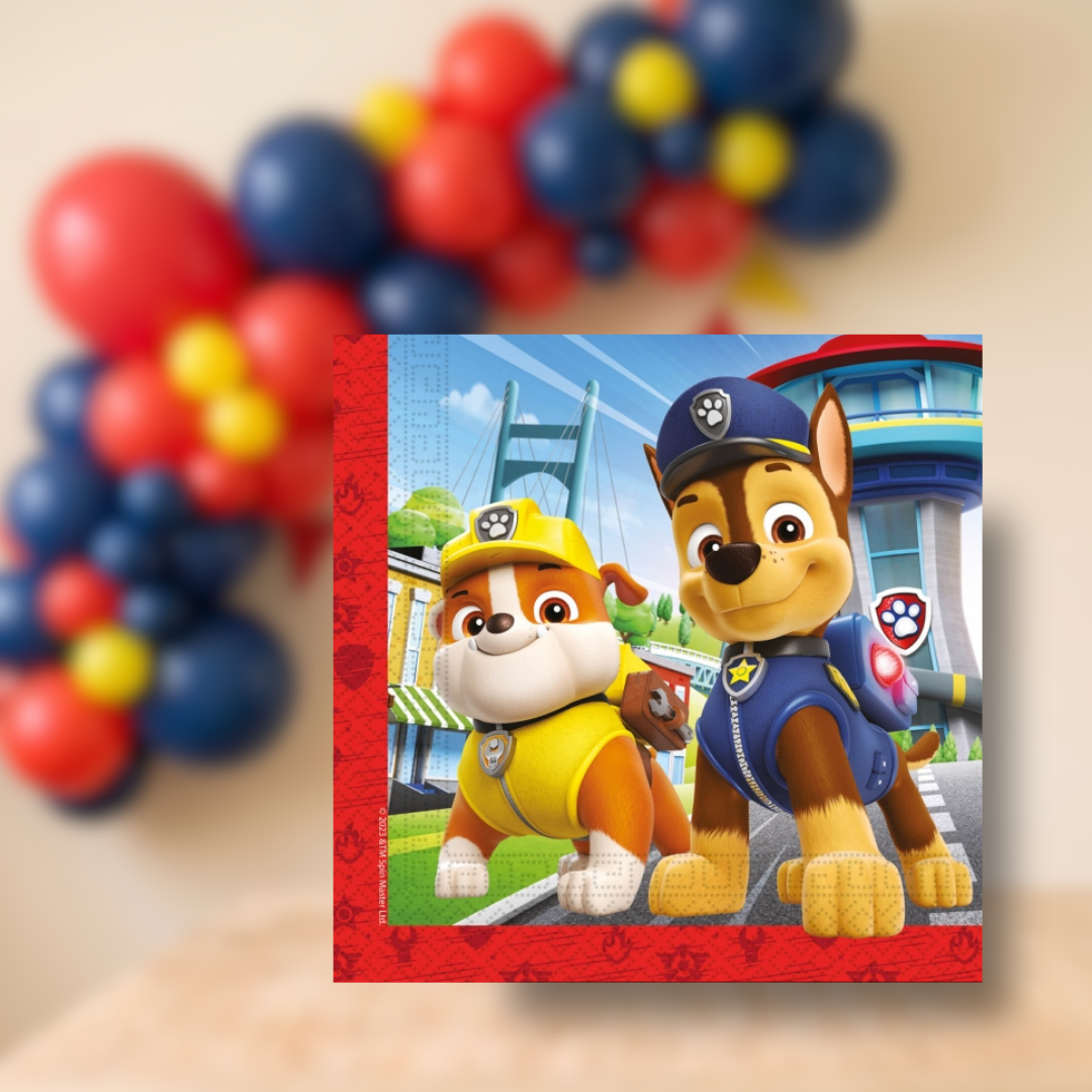 Servilletas Patrulla Canina 33 × 33 cm | 20 unidades