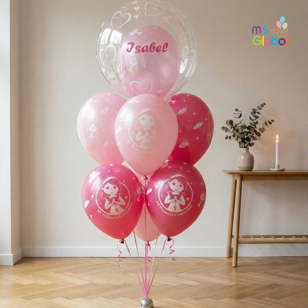 Ramo Especial Comunión rosa