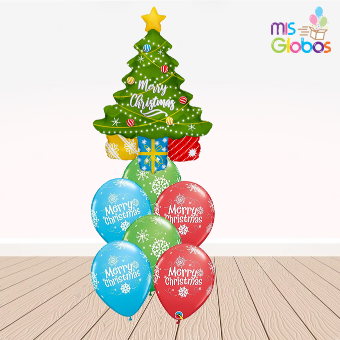 Ramo de Globos Arbolito de Navidad